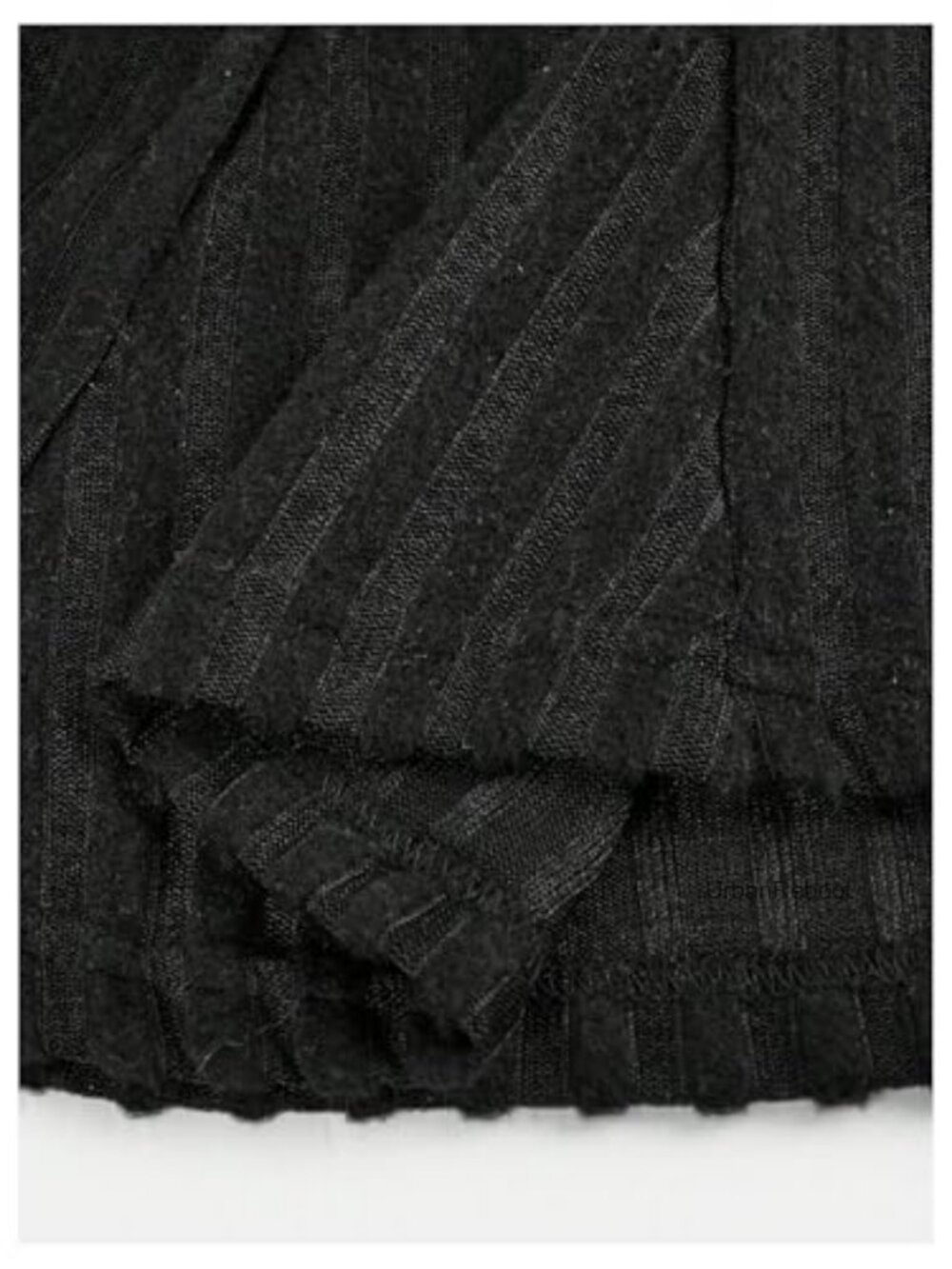 Girls Off Shoulder Ruffle Ribbed A-Line Short Dress - Picture 3 of 3